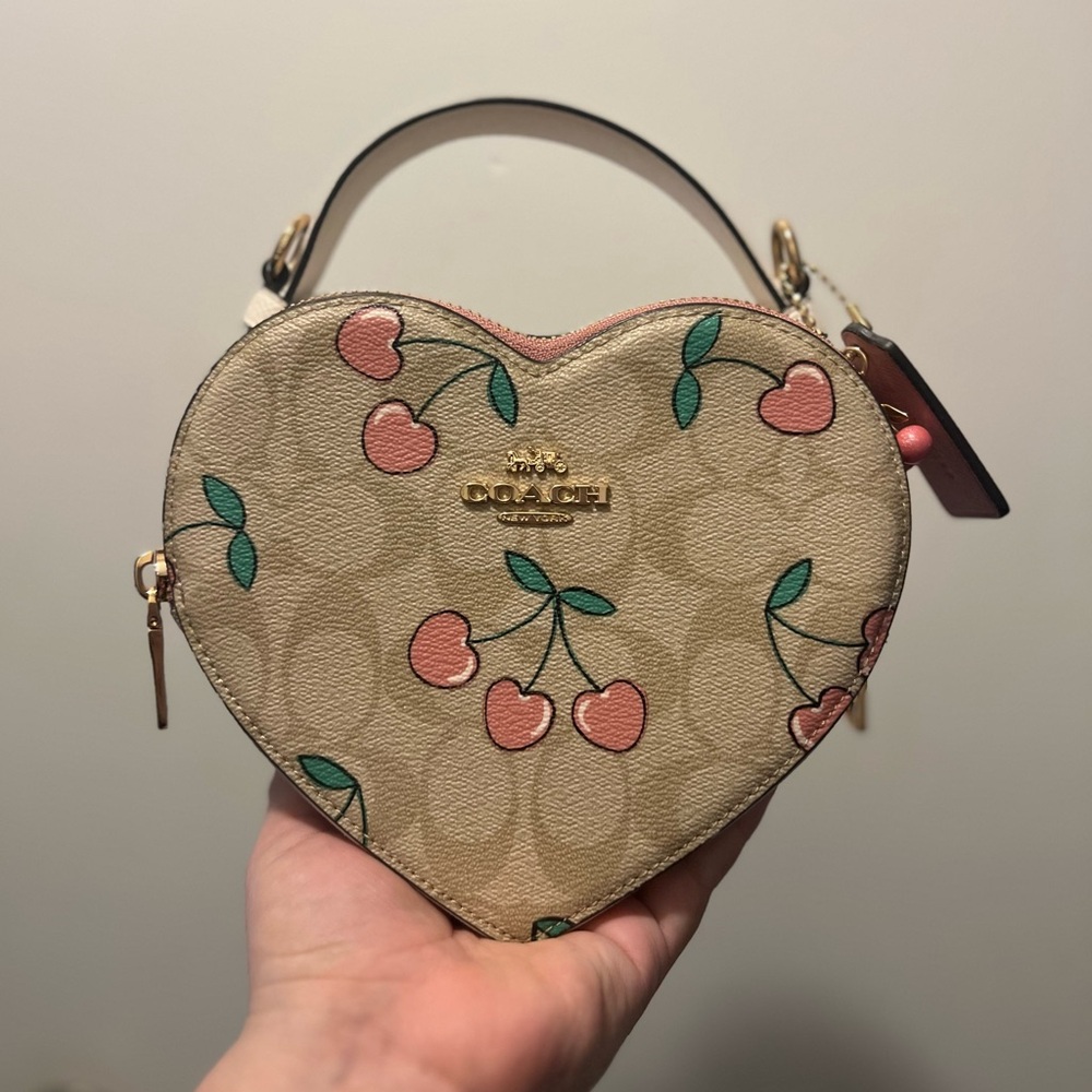 Coach Heart-Shaped Cherry Print Bag